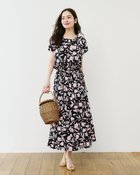 【ドゥクラッセ/DoCLASSE】のUVスラブ・ギャザーデザインワンピース ネイビーパターン|ID: prp329100004934051 ipo3291000000037256723