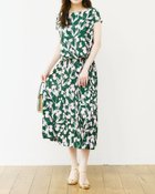 【ドゥクラッセ/DoCLASSE】のUVスラブ・プリーツワンピース グリーン・パターン|ID: prp329100004934054 ipo3291000000037098204