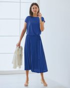 【ドゥクラッセ/DoCLASSE】のUVスラブ・プリーツワンピース ロイヤルブルー|ID: prp329100004934054 ipo3291000000037098206