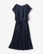 【ドゥクラッセ/DoCLASSE】のUVスラブ・プリーツワンピース ネイビー|ID: prp329100004934054 ipo3291000000037098207