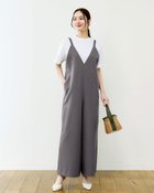 【ドゥクラッセ/DoCLASSE】のスマートツイル・サロペット ダークグレー|ID: prp329100004934055 ipo3291000000037102379