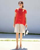 【ドゥクラッセ/DoCLASSE】のライトツイル・タックハーフパンツ グレーベージュ|ID: prp329100004934056 ipo3291000000037102383