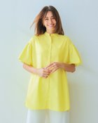 【ドゥクラッセ/DoCLASSE】の高密度コットン・フレアスリーブシャツ イエロー|ID: prp329100004934065 ipo3291000000037098214