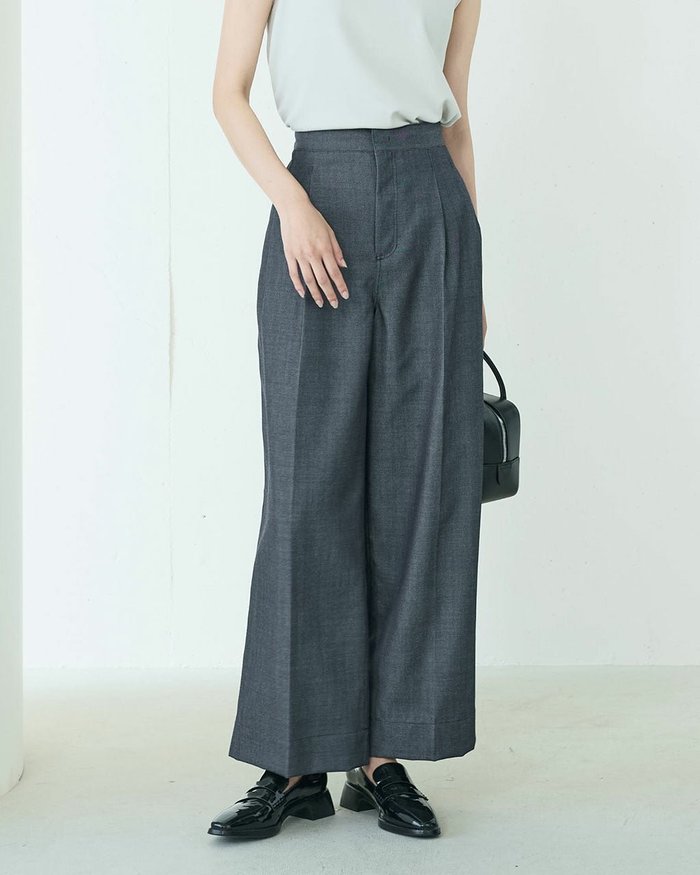 【ドゥクラッセ/DoCLASSE】のデニムライクウール・パンツ インテリア・キッズ・メンズ・レディースファッション・服の通販 founy(ファニー) https://founy.com/ ファッション Fashion レディースファッション Fashion for Women パンツ Pants & Trousers スマート Smart, Elegant デニム Denim, Jeans Material ワイド Wide, Wide Fit |ID: prp329100004934069 ipo3291000000037098215