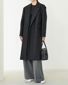 【ドゥクラッセ/DoCLASSE】の尾州ウール・ローブコート ブラック|ID: prp329100004934072 ipo3291000000037256772