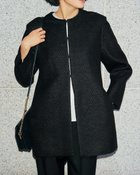 【ドゥクラッセ/DoCLASSE】のドビーツイード・ロングジャケット 人気、トレンドファッション・服の通販 founy(ファニー) ファッション Fashion レディースファッション Fashion for Women アウター Coat / Outerwear Collection レディースジャケット・軽アウター Jackets オケージョン Occasion Wear シェイプ Shape, Slim Fit ジャケット Jacket, Outerwear エレガント 上品 Elegant thumbnail ブラック|ID: prp329100004934073 ipo3291000000037032696