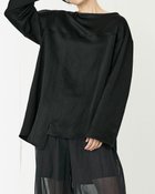 【ドゥクラッセ/DoCLASSE】のアセテートリネン・ドレープチュニック ブラック|ID: prp329100004934075 ipo3291000000037032700