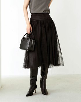 【ドゥクラッセ/DoCLASSE】のドットチュール・プリーツスカート 人気、トレンドファッション・服の通販 founy(ファニー) ファッション Fashion レディースファッション Fashion for Women スカート Skirts プリーツスカート / 上品フェミニンスタイル Pleated Skirts チュール Tulip, Tulip Motif ドット Polka Dot, Dot Pattern プリーツ Pleats, Pleated 今季 This Season, Current Season |ID:prp329100004934079