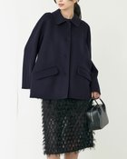 【ドゥクラッセ/DoCLASSE】のダブルフェイス・ミドルポンチョコート ネイビー|ID: prp329100004934081 ipo3291000000037032715