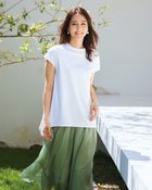 【ドゥクラッセ/DoCLASSE】の超長綿・カッティングロングトップス ホワイト|ID: prp329100004934085 ipo3291000000037235253