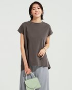 【ドゥクラッセ/DoCLASSE】の超長綿・カッティングロングトップス チャコール|ID: prp329100004934085 ipo3291000000037235254