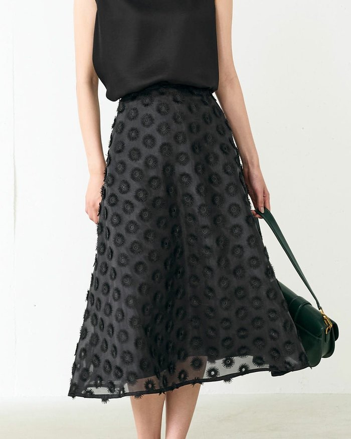 【ドゥクラッセ/DoCLASSE】のシアージャカード・フレアスカート インテリア・キッズ・メンズ・レディースファッション・服の通販 founy(ファニー) https://founy.com/ ファッション Fashion レディースファッション Fashion for Women スカート Skirts Aライン・フレアスカート A-Line & Flared Skirts おすすめ Recommended / Our Picks オーガンジー Organza Fabric シアー Sheer, See-Through パーティ Party, Party Style フラワー Flower, Floral 冬 Winter / This Winter |ID: prp329100004934086 ipo3291000000037032732