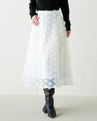 【ドゥクラッセ/DoCLASSE】のシアージャカード・フレアスカート ホワイト|ID: prp329100004934086 ipo3291000000037032734