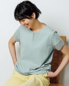 【ドゥクラッセ/DoCLASSE】のレースデザイン/半袖・ドゥクラッセTシャツ ダスティーブルー|ID: prp329100004934087 ipo3291000000037032741