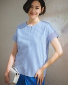 【ドゥクラッセ/DoCLASSE】のレースデザイン/半袖・ドゥクラッセTシャツ ペールブルー|ID: prp329100004934087 ipo3291000000037032744