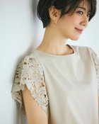 【ドゥクラッセ/DoCLASSE】のレーススリーブ・Tブラウス アイスグレー|ID: prp329100004934089 ipo3291000000037246479