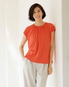 【ドゥクラッセ/DoCLASSE】のUVスラブ・ギャザーフレンチトップス オレンジ|ID: prp329100004934090 ipo3291000000037098224