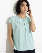 【ドゥクラッセ/DoCLASSE】のUVスラブ・ギャザーフレンチトップス サックス|ID: prp329100004934090 ipo3291000000037098226