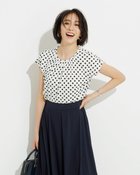 【ドゥクラッセ/DoCLASSE】のUVスラブ・ギャザーフレンチトップス ホワイト・パターン|ID: prp329100004934090 ipo3291000000037098234