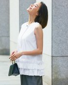 【ドゥクラッセ/DoCLASSE】のティアードフリル・ノースリーブブラウス オフホワイト|ID: prp329100004934098 ipo3291000000037032837