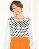 【ドゥクラッセ/DoCLASSE】のアーガイルジャカード・プルオーバー オフホワイト|ID: prp329100004934100 ipo3291000000037102418