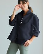 【ドゥクラッセ/DoCLASSE】のオーガンジー・シャツブラウス ネイビー|ID: prp329100004934101 ipo3291000000037098262