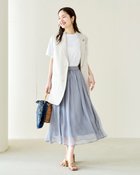 【ドゥクラッセ/DoCLASSE】の箔プリント・シフォンフレアスカート グレー|ID: prp329100004934109 ipo3291000000037032892