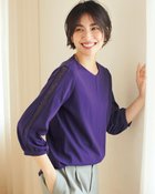 【ドゥクラッセ/DoCLASSE】のレースデザイン/パフ袖・ドゥクラッセTシャツ 茄子紺|ID: prp329100004934113 ipo3291000000037057336