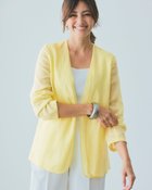 【ドゥクラッセ/DoCLASSE】のシアーラミー・ダブルノーカラージャケット レモンイエロー|ID: prp329100004934115 ipo3291000000037098288