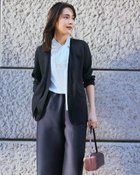 【ドゥクラッセ/DoCLASSE】のシアーラミー・ダブルノーカラージャケット ブラック|ID: prp329100004934115 ipo3291000000037098291