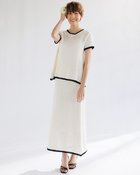 【ドゥクラッセ/DoCLASSE】のクロッシェニット・ナロースカート オフホワイト|ID: prp329100004934117 ipo3291000000037102426