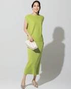 【ドゥクラッセ/DoCLASSE】の綿アセニット・ストレートスカート ライム|ID: prp329100004934118 ipo3291000000037102431