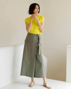 【ドゥクラッセ/DoCLASSE】のドライタッチ・ラップパンツ オリーブ|ID: prp329100004934125 ipo3291000000037098307