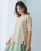 【ドゥクラッセ/DoCLASSE】のリネン混ニット・シアーラインクルーネック グレーベージュ|ID: prp329100004934127 ipo3291000000037032963