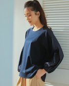 【ドゥクラッセ/DoCLASSE】の異素材デザイン・パフスリーブトップス ミッドナイトブルー|ID: prp329100004934131 ipo3291000000037098316