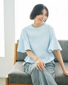 【ドゥクラッセ/DoCLASSE】のスムースコットン・フレア袖プルオーバー アイスブルー|ID: prp329100004934132 ipo3291000000037102439