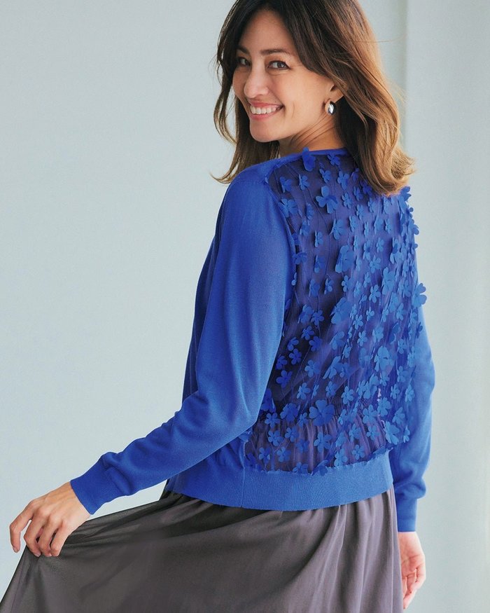 【ドゥクラッセ/DoCLASSE】のリネンブレンド・バックレースカーディガン インテリア・キッズ・メンズ・レディースファッション・服の通販 founy(ファニー) https://founy.com/ ファッション Fashion レディースファッション Fashion for Women トップス・カットソー Cut & Sew Tops カーディガン・羽織り Layered Style Cardigans カーディガン Cardigan, Knitwear モチーフ Motif, Design Theme リネン Linen, Linen Fabric |ID: prp329100004934133 ipo3291000000037032981