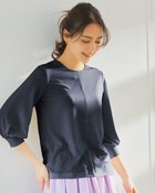 【ドゥクラッセ/DoCLASSE】のUVスラブ・パフスリーブブラウス ネイビー|ID: prp329100004934135 ipo3291000000037256921