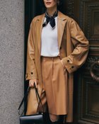 【ドゥクラッセ/DoCLASSE】のエコレザー・チェスターコート ベージュ|ID: prp329100004934142 ipo3291000000037235257