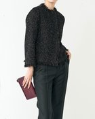 【ドゥクラッセ/DoCLASSE】のラメツイード・ノーカラージャケット ブラック|ID: prp329100004934145 ipo3291000000037093340