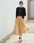 【ドゥクラッセ/DoCLASSE】のサテン切替・シアーコットンフレアスカート 人気、トレンドファッション・服の通販 founy(ファニー) ファッション Fashion レディースファッション Fashion for Women スカート Skirts Aライン・フレアスカート A-Line & Flared Skirts サテン Satin, Glossy Fabric フレア Flare, Flared 切替 Switching, Contrast Panel thumbnail ベージュ|ID: prp329100004934147 ipo3291000000037033029