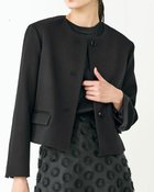 【ドゥクラッセ/DoCLASSE】のヴァージンウールMIX・ノーカラージャケット 人気、トレンドファッション・服の通販 founy(ファニー) ファッション Fashion レディースファッション Fashion for Women アウター Coat / Outerwear Collection レディースジャケット・軽アウター Jackets ノーカラージャケット / シンプル上品コーデ Collarless Jackets コンパクト Compact, Small Size シンプル Simple, Minimal ジャケット Jacket, Outerwear ストレッチ Stretch, Stretchy Fabric ベスト Vest, Waistcoat モダン Modern, Contemporary thumbnail ブラック|ID: prp329100004934152 ipo3291000000037033042