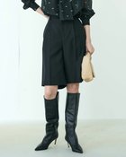 【ドゥクラッセ/DoCLASSE】のヴァージンウールMIX・ハーフパンツ ブラック|ID: prp329100004934156 ipo3291000000037033053