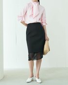 【ドゥクラッセ/DoCLASSE】のヴァージンウールMIX・レイヤードスカート ブラック|ID: prp329100004934160 ipo3291000000037102470