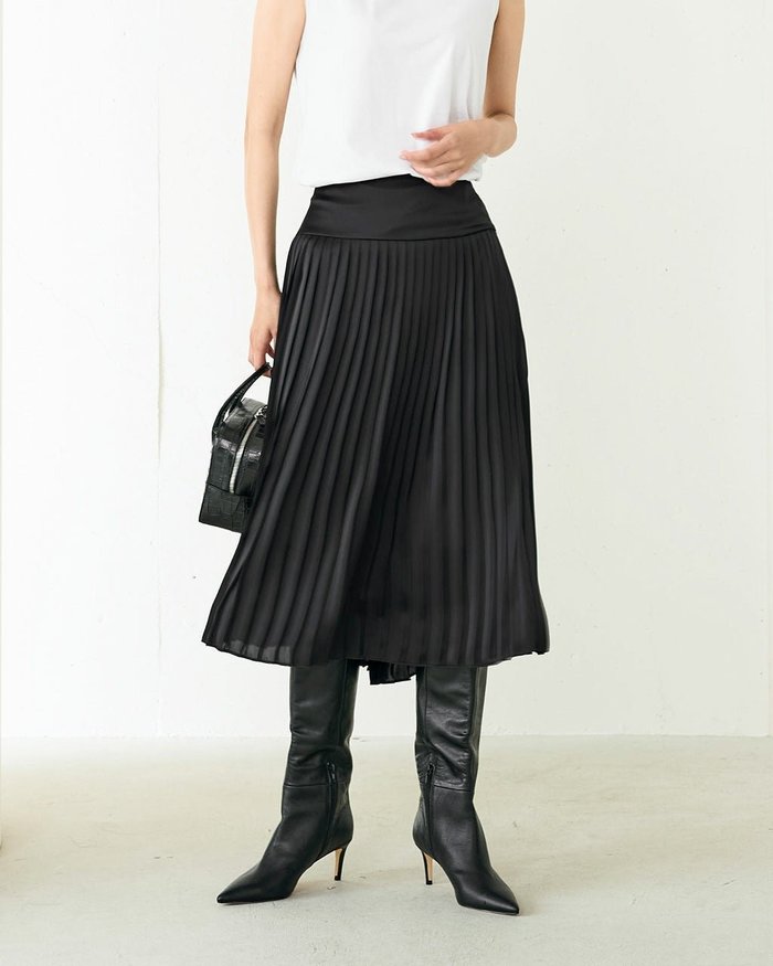 【ドゥクラッセ/DoCLASSE】のドレープクロス・プリーツスカート インテリア・キッズ・メンズ・レディースファッション・服の通販 founy(ファニー) https://founy.com/ ファッション Fashion レディースファッション Fashion for Women スカート Skirts プリーツスカート / 上品フェミニンスタイル Pleated Skirts スマート Smart, Elegant プリーツ Pleats, Pleated ビジネス 仕事 通勤 Business / Work / Commuting A/W・秋冬 Autumn/Winter |ID: prp329100004934161 ipo3291000000037098326