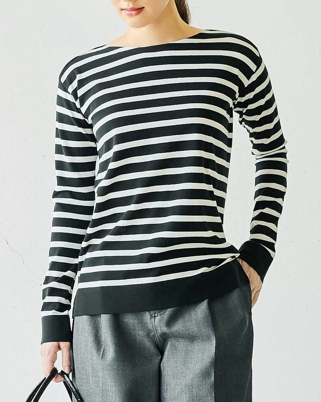 【ドゥクラッセ/DoCLASSE】のコットンニット・ボーダープルオーバー 人気、トレンドファッション・服の通販 founy(ファニー) 　ファッション　Fashion　レディースファッション　Fashion for Women　トップス・カットソー　Cut & Sew Tops　ニット　Knit Tops & Sweaters　カジュアルプルオーバー・ニットトップス　Pullovers & Knit Tops / Casual Pullovers　スマート　Smart, Elegant　ボーダー　Border, Stripe　長袖　Long Sleeve, Full Sleeve　 other-1|ID: prp329100004934166 ipo3291000000037033076