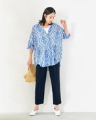 【ドゥクラッセ/DoCLASSE】のヘザークロス・タックテーパードパンツ ネイビー|ID: prp329100004934167 ipo3291000000037102478