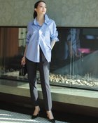 【ドゥクラッセ/DoCLASSE】の麻混ドライオックス・テーパードパンツ チャコール|ID: prp329100004934175 ipo3291000000037102482