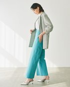 【ドゥクラッセ/DoCLASSE】の二重織コットンストレッチ・切替ワイド アクアブルー|ID: prp329100004934176 ipo3291000000037102486