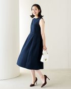 【ドゥクラッセ/DoCLASSE】のループツイード・フィット&フレアワンピース ネイビー|ID: prp329100004934186 ipo3291000000037102502